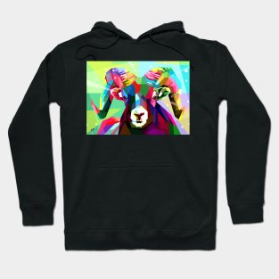 Goat Head Pop Art Wpap Hoodie